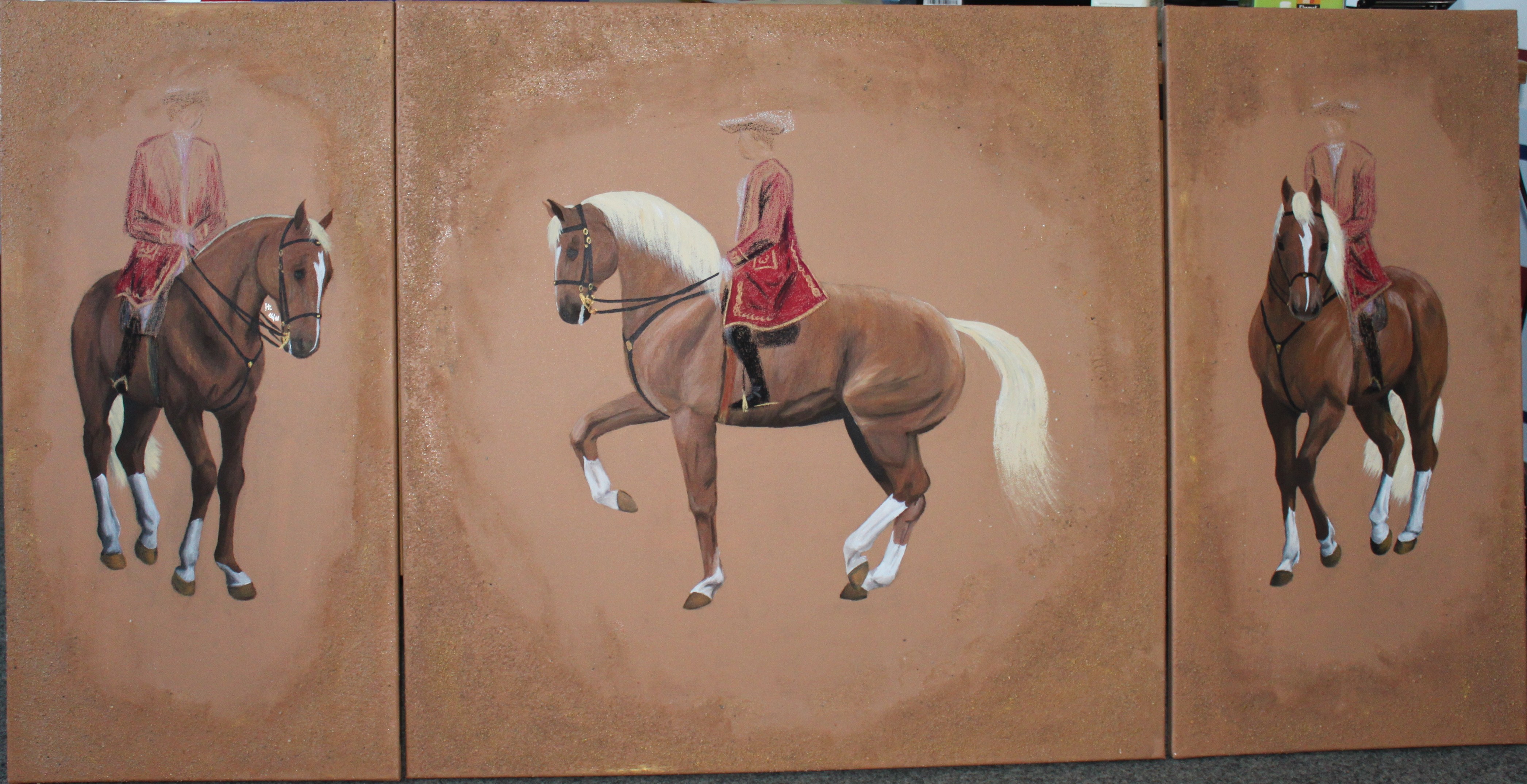 Tryptichon: Schulterherein, Piaffe, Kruppeherein